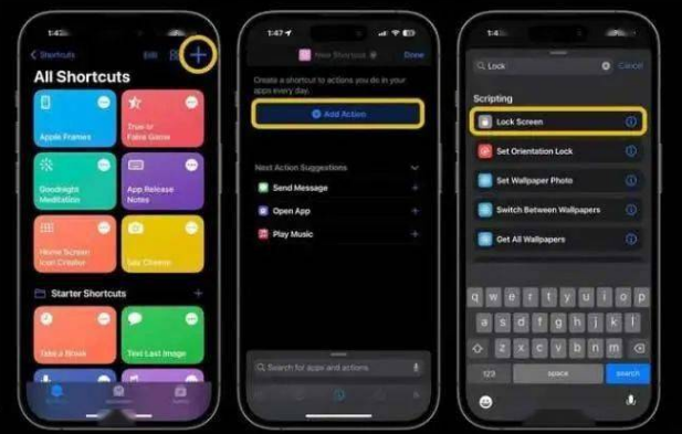 武江苹果14锁屏维修店分享iPhone14升级iOS16.4后如何创建锁屏快捷方式 